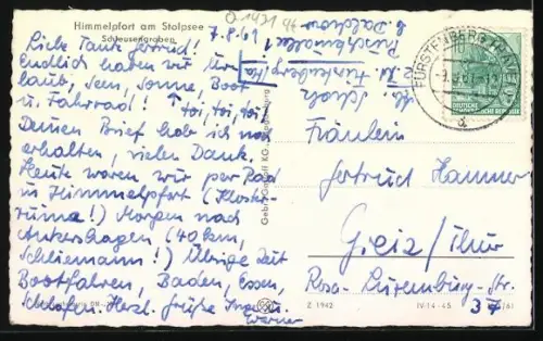 AK Himmelpfort am Stolpsee, Schleusengraben