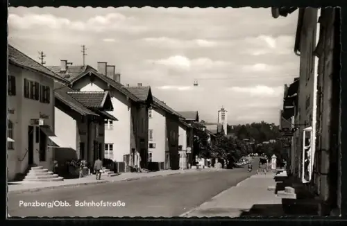 AK Penzberg /Obb., Bahnhofstrasse