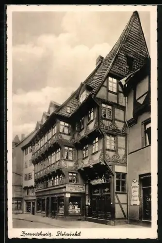 AK Braunschweig, Altes Haus an der Flohwinkel-Strasse