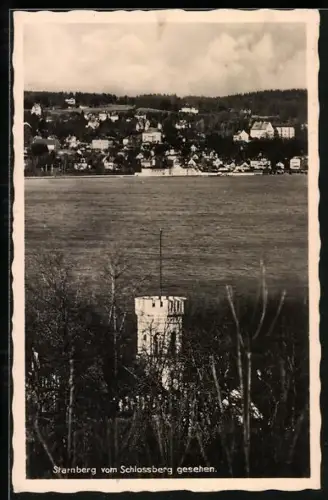 AK Starnberg, Starnberg vom Schlossberg aus gesehen