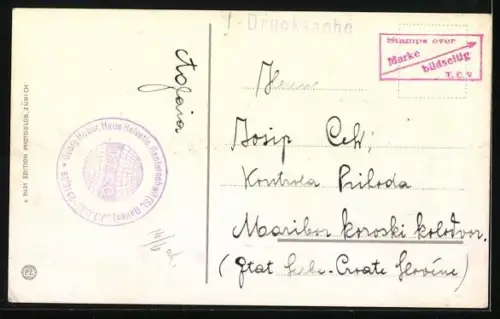 AK Schweiz, Bauern mit Ziegen und Kühen bei der Alpfahrt