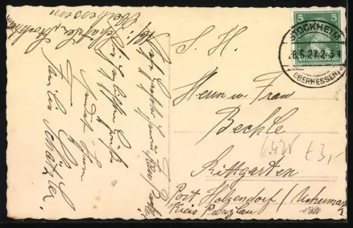 Foto-AK Dame mit Lämmern auf einer Wiese