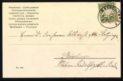 AK Gabelhirsch an einem Tümpel