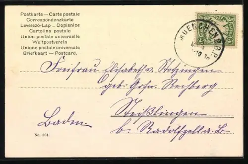 AK Lagernder Hirsch in einer Parkanlage, Statue