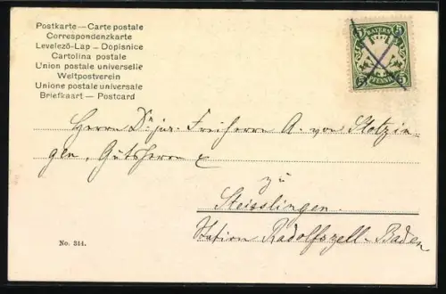 AK Hirsch auf einem Felsen