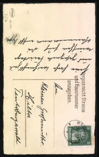 AK Kleines Paar mit Rehen im Winterwald, Weihnachtsgruss