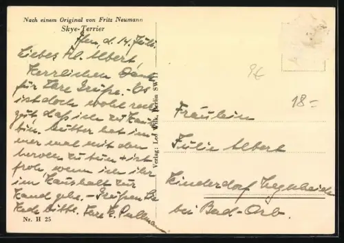 AK Warum denn in die Ferne schweifen?, Skye Terrier