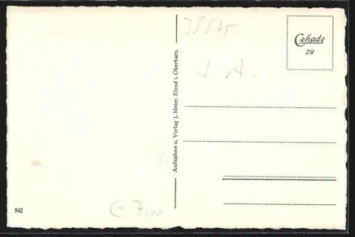 AK Elend i. Oberharz, Strassenpartie mit Hotel St. Hubertus