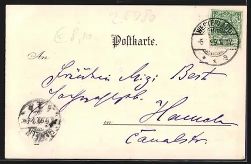 Künstler-AK Westerland /Sylt, Verschiedene Darstellungen des Strandlebens und Der alte Friese