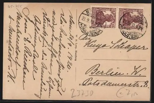 AK Neustadt i. Holst, Krempertor mit Möbel-Magazin von Georg Waas