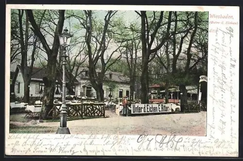 AK Wiesbaden, Gasthaus Unter den Eichen