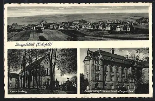 AK Dingelstädt /Eichsfeld, Kerbsche Berg, Oberlyzeum, Frauen-u. Haushaltungsschule