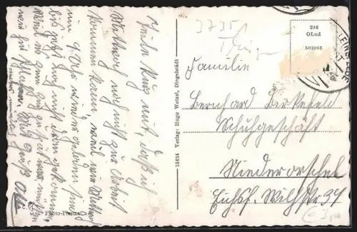 AK Dingelstädt /Eichsfeld, Kerbsche Berg, Oberlyzeum, Frauen-u. Haushaltungsschule