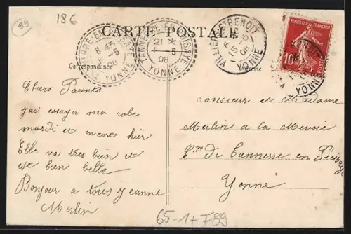 AK Villiers-Saint-Benoit, La Gare, Bahnhof