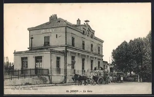 AK Joigny, La Gare, Bahnhof