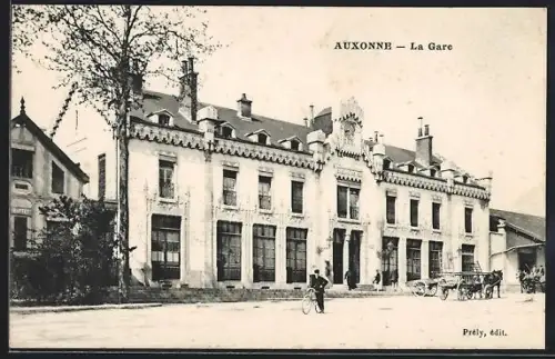 AK Auxonne, La Gare, vor dem Bahnhof