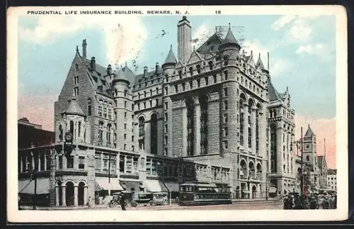 AK Newark, NJ, Prudential Life Insurance Building, Strassenbahn