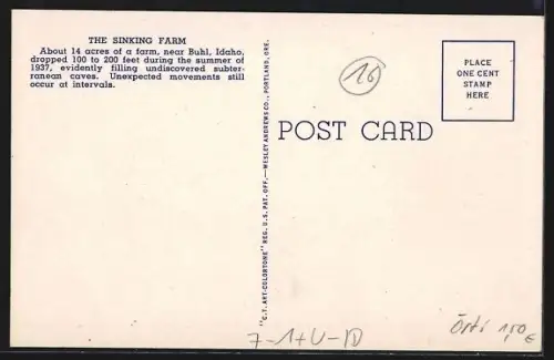 AK Salmon Canyon, ID, Famous sinking farm