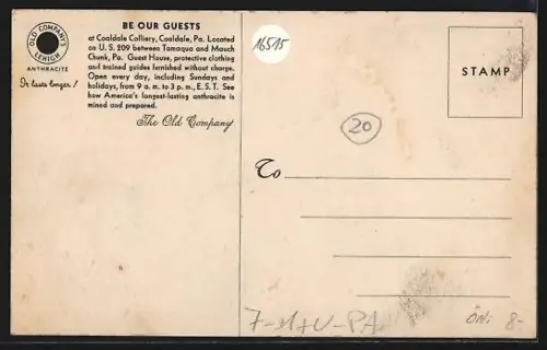 AK Coaldale, PA, The petrified tree, Bergbau