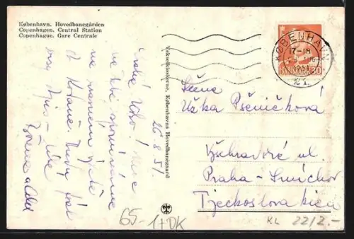 AK Copenhagen, Central Station, Bahnhof