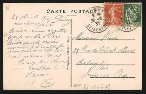 AK Poissy, Vue génerale sur la Gare, Bahnhof