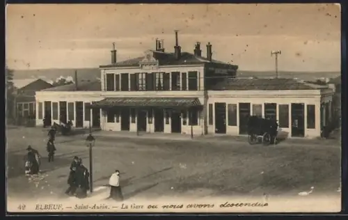 AK Elbeuf, Saint Aubin, La Gare, Bahnhof