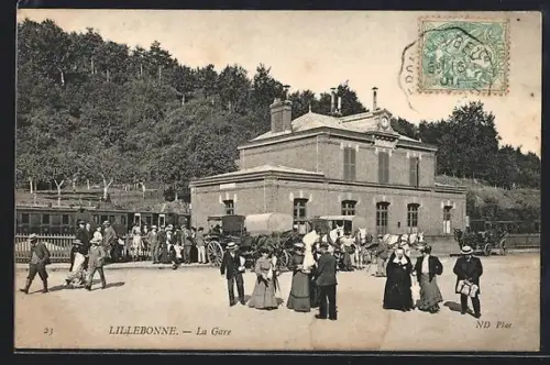 AK Lillebonne, La Gare, Bahnhof