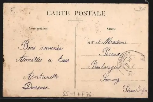 AK Envermeu /S.-Inf., La descente de la gare