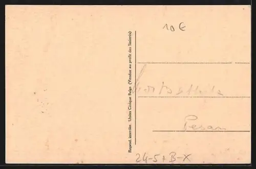 AK L`union Civique Belge secourant les Sinistres, Hochwasser in der Strasse