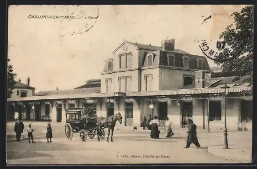 AK Chalons-sur-Marne, La Gare