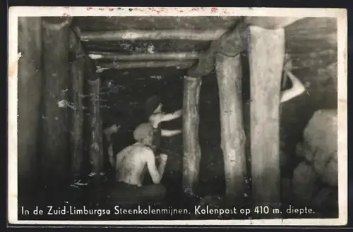 AK Zuid-Limburg, In de Steenkolenmijnen, Kolenpost op 410 m. diepte