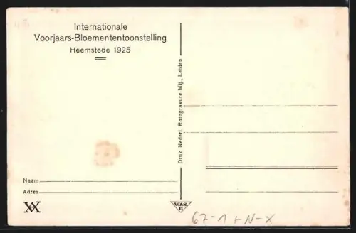 AK Heemstede, Internationale Voorjaars-Bloemententoonstelling 1925, Boschpartij, Ausstellung