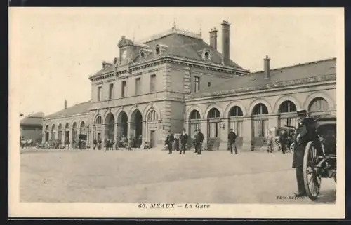 AK Meaux, La Gare, Bahnhof