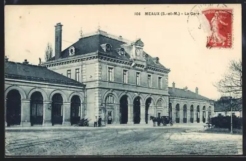 AK Meaux, /S.-et-M., La Gare, Bahnhof