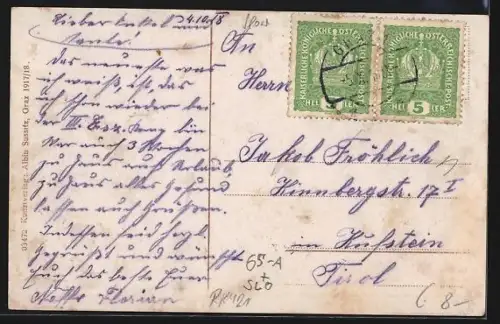 AK Marburg a. d. Drau, Totalansicht mit dem Bahnhof im Vordergrund