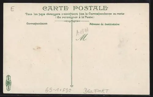 AK Belfort, La Gare, Vue prise des Quais, Bahnhof