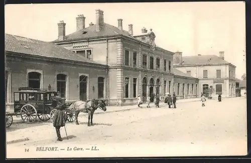 AK Belfort, La Gare, Bahnhof
