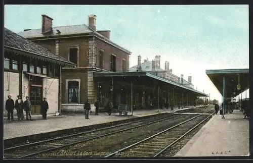 AK Belfort, La Gare, Vue prise des Quais, Bahnhof
