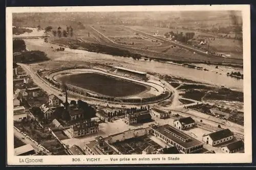 AK Vichy, Vue prise en avion vers le Stadie, Stadion