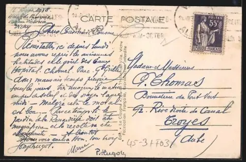 AK Vichy, Vue prise en avion vers le Stadie, Stadion