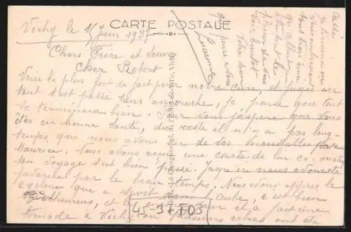 AK Vichy, Vue prise en avion vers le Stade, Stadionansicht vom Ballon aus