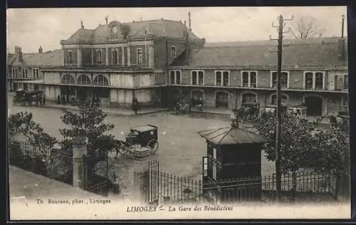 AK Limoges, La Gare des Bénédictins, Bahnhof