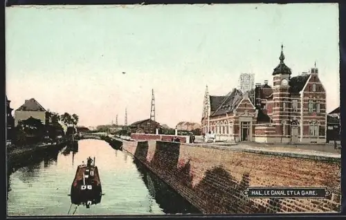 AK Hal, Le canal et la Gare, Kanal vor dem Bahnhof