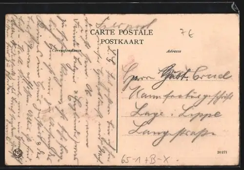 AK Pepinster, Rue de la Station, La Gare, La Poste