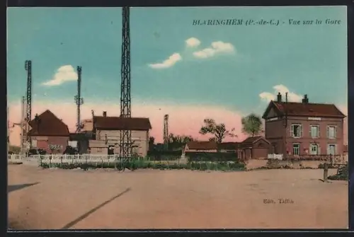 AK Blaringhem /P.-de-C., Vue sur la Gare