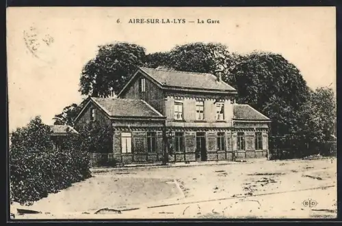 AK Aire-sur-la-Lys, La Gare