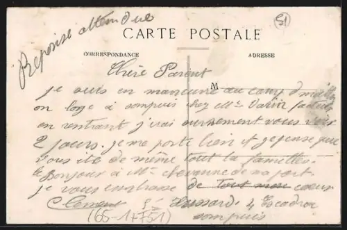 AK Sompuis, La Gare, Bahnhof