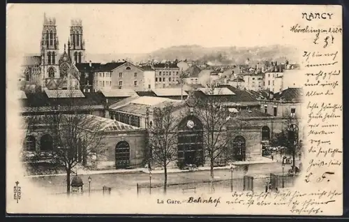 AK Nancy, La Gare, Bahnhof