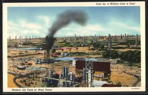 AK Fuel for a million cars a day!, Modernes Ölfeld in West-Texas