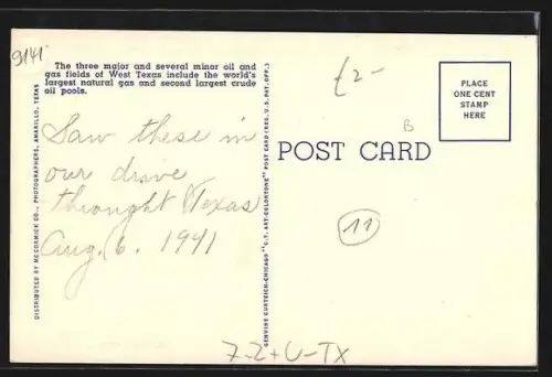 AK Fuel for a million cars a day!, Modernes Ölfeld in West-Texas